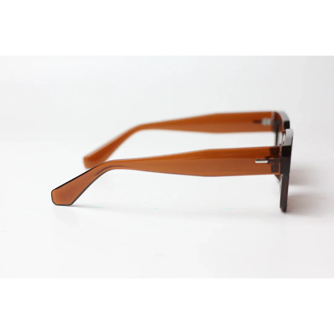 XSHADES - Angus - 7102 - Transparent Brown - Acetate - Square - Sunglasses - Eyewear - Image 3